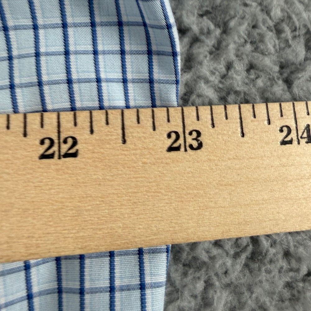 UNTUCKit Shirt Men L Blue Check Button Down Long Sleeve Wrinkle Free Regular Fit - Picture 7 of 11